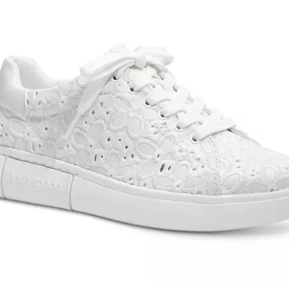 Kate Spade White Lace Sneakers